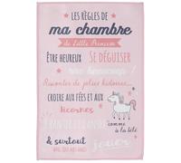 Tapis enfant 60x90 cm KEHL rose imprimé mes règles