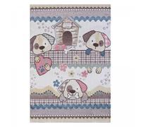 Tapis enfant 80x150 rectangle tissé crème DOGRA