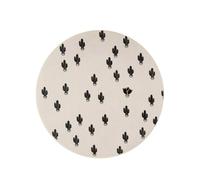 Tapis enfant Ø90cm rond tissé blanc PRICKLY