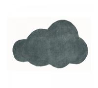 Tapis enfant 90x160 forme originale fait main en coton gris NUAGE 1