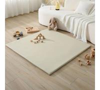 Tapis Enfant À Mémoire De Forme Cuir Vegan Padded Cream Diam 120cm