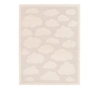 Tapis Enfant Avec Effet Relief Nuages Beige Sable 160X213