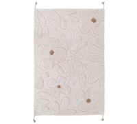 Tapis Enfant Coton Lavable Motif Fleurs Gentle Flora Ecru 120X180
