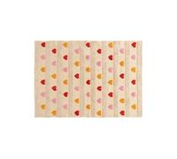 Atmosphera - Tapis Enfant Tay Multicolore, Motif Cœurs - 120 x 170 cm, Antidérapant, Fils Dorés - pour Chambre d'enfant, Salle de Jeux