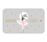 Tapis Enfant Déco "Danseuse Étoile" 45x75cm Gris Imprimé G