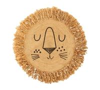 Tapis Enfant Déco en Jute Lion 90cm Marron