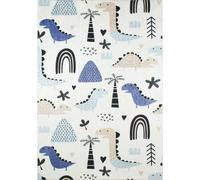 Tapis enfant dinosaures happy bleu par n