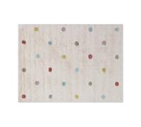 Tapis enfant en coton beige motif pois multicolore 100 x 150 cm DADA