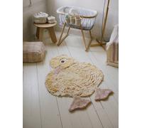 Tapis enfant forme canard jaune TU