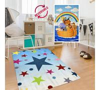 Tapis Enfant Kilim Réversible Étoile Multicolore 120X170