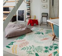 Tapis Enfant Lavable En Coton Botanic Plants Naturel, Vert, Moutarde, Terra 200X290