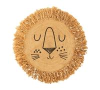 Tapis Enfant Déco en Jute Lion 90cm Marron