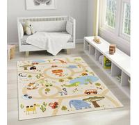 Tapis Enfant Lyn11 Gps Très Doux Beige 80X150