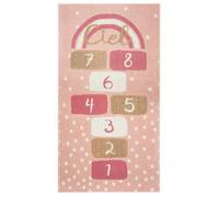 Tapis enfant ""Marelle"" rose 80x150cm - Atmosphera Créateur d'intérieur
