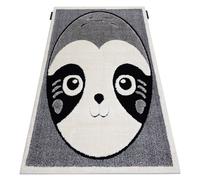 Tapis enfant moderne JOY Panda pour enfants - structurel deux niveaux de polaire gris / crème 120x170 cm