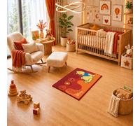 Tapis Enfant Motif Animaux Lyn48 Winnie F Rouge 50X80
