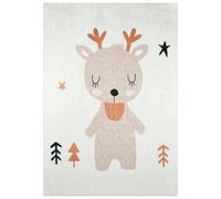 Tapis Enfant Motif Renne En Polyester Marron 160X230