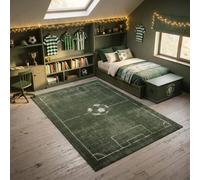 Tapis Enfant Motif Terrain De Football Ludique Et Sportif Vert 60X110