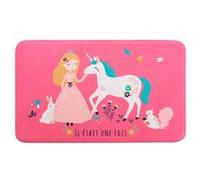 Tapis Enfant Princesse Licorne 45x75cm Rose