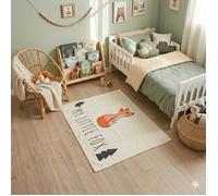 Tapis enfant Renard 60 x 120 cm beige