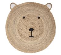 Tapis enfant rond Ourson - Diam 100 cm - Jute