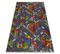 Tapis enfant RUELLES BIG CITY GRANDE VILLE gris 250x350 cm