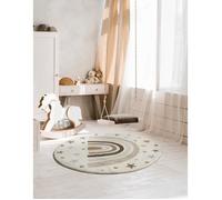 Tapis Enfant - THE CARPET - Arc-en-ciel Crème - 120x120 cm - Hypoallergénique - Oeko-Tex