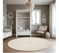 Tapis Enfant - THE CARPET - Elisa Kids - Crème - 160 cm Rond