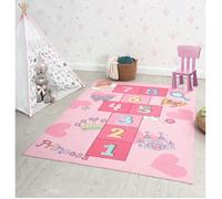 Tapis enfant - THE CARPET - Happy Kids - Rose - 80x150 cm - Antidérapant