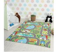 Tapis enfant - THE CARPET - Happy Kids - Vert - 200x290 cm - Antidérapant