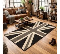Tapis Enfant Tissé Lyn1 Unionjack Gris 200X290