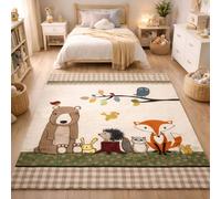 Tapis Enfant Tissé Lyn8 Photo De Foret Multicolore 80X150
