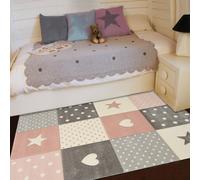 Tapis Enfant Tissé Minikids Rose 140X200