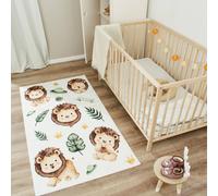 Tapis Enfant Tissé Motif Animaux Celesta 1 Beige 80X150