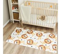 Tapis Enfant Tissé Motif Animaux Celesta 2 Beige 80X150