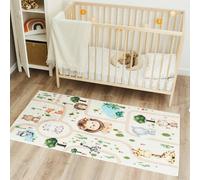 Tapis Enfant Tissé Motif Animaux Celesta Beige 160X230