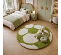 Tapis Enfant Tissé Shaggy Foot Vert 100X100