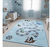 Tapis Enfant Tresors Bleu 100X150