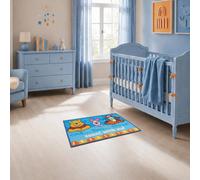 Tapis Enfant Winnie L'ourson Bleu 50X80