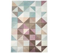 tapis entrée 40x60 tissé gris et beige rectangle motif scandinave LYN8 MARIX
