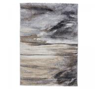 tapis entrée 40x60 tissé gris rectangle motif rond ELEGANT 01