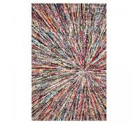 tapis entrée 40x60 tissé multicolore rectangle motif ethnique LYN6 IMPACT