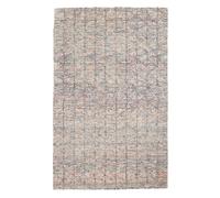 tapis entrée 60x110 fait à la main en laine multicolore rectangle motif faux uni
