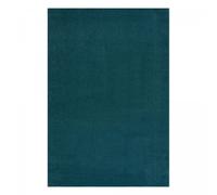 tapis entrée 60x110 tissé bleu foncé rectangle motif uni NOSSA