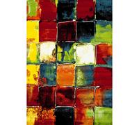 tapis entrée 60x110 tissé multicolore rectangle motif géométrique JOLIA 2