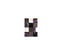 tapis entrée 60x110 tissé violet rectangle motif géométrique DIAVIRGULE
