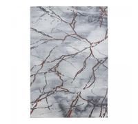 tapis entrée 80x150 tissé gris et marron rectangle motif abstrait SIDLIE