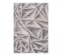 tapis entrée 80x150 tissé gris rectangle motif géométrique ORI