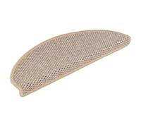 Tapis Escalier Autocollant Aspect Sisal 15 Pieces 65x21x4 cm | Revêtement protecteur, insonorisant, lavable, pose rapide, style naturel, intérieur chaleureux