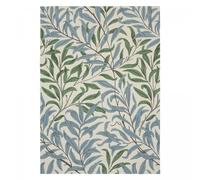 Tapis extérieur 140x200 tissé kilim beige et bleu WILLOW